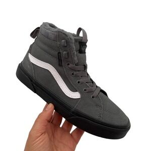 Vans Filmore Youth Boys Suede High-Top Lined Shoes Size 3‎ Gray Water Resistant